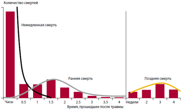 Трехвершинное распределение травматической смертности Трехвершинное распределение травматической смертности